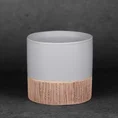 Osłonka ceramiczna na donicę MILI 2 dwukolorowa - ∅ 11 x 10 cm - popielaty 1