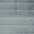Welwetowa narzuta zdobiona aplikacją ze srebrnymi pasami z nicią lureksową przeszywana metodą tradycyjną - 220 x 240 cm - srebrny 3