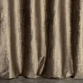 Zasłona MARSALA z miękkiej welwetowej tkaniny zdobiona przecieranym szampańskim nadrukiem - 140 x 250 cm - brązowy 3
