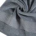 DIVA LINE Ręcznik FABIA w kolorze stalowym, z błyszczącą żakardową bordiurą - 50 x 90 cm - stalowy 5