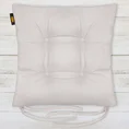ADORE dwustronna welurowa poduszka siedziskowa na krzesło z czterema pikowaniami, gramatura 195 g/m2 - 40x40x8 cm - popielaty 1