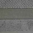 EUROFIRANY PREMIUM Ręcznik MILAN z puszystej bawełny frotte o ryżowej strukturze z błyszczącą bordiurą - 50 x 90 cm - stalowy 2
