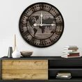 Dekoracyjny zegar ścienny w stylu kolonialnym - 60 x 5 x 60 cm - czarny 2