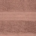 Ręcznik KAYA klasyczny z żakardową bordiurą - 70 x 140 cm - pudrowy róż 2