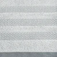 Ręcznik NASTIA z żakardową bordiurą w pasy w stylu eko - 50 x 90 cm - popielaty 2