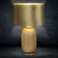 Lampa dekoracyjna KALA z welwetowym abażurem - ∅ 41 x 65 cm - kremowy 1