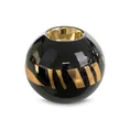 Świecznik ceramiczny SELENA  czarno-złoty - ∅ 9 x 8 cm - czarny 1