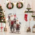 Mikołaj - figurka świąteczna  z workiem prezentów i lampionem - 33 x 20 x 60 cm - stalowy 3