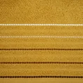 DESIGN 91 Ręcznik IZA klasyczny jednokolorowy z bordiurą w pasy - 70 x 140 cm - musztardowy 2