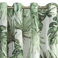 Zasłona półprzezroczysta z lekkiej matowej etaminy z przecieranym nadrukiem egzotycznych liści - 140 x 250 cm - zielony 4