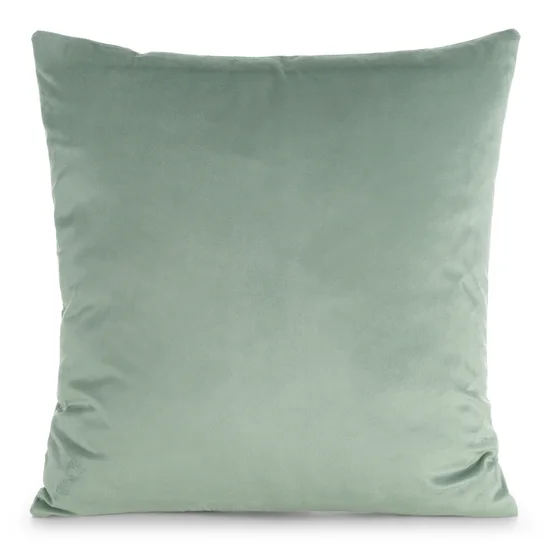 Poszewka GAJA 1 z welwetu o delikatnym połysku gładka - 45 x 45 cm - ciemnomiętowy
