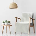 DESIGN 91 Narzuta na fotel-koc AMBER bardzo miękki w dotyku ze strukturalnym wzorem 3D z włókien bawełniano-akrylowych - 70 x 160 cm - kremowy 1