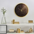 Dekoracyjny zegar ścienny w stylu nowoczesnym zdobiony brokatem - 40 x 5 x 40 cm - czarny 2