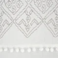 Firana DIANA zdobiona srebrnym haftem oraz pomponami - 140 x 250 cm - biały 6
