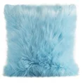 Poszewka dekoracyjna z puszystym i delikatnym włosem - 45 x 45 cm - jasnoniebieski 1