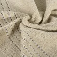 Ręcznik bawełniany FIORE z ozdobnym stebnowaniem - 30 x 50 cm - beżowy 5