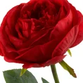 RÓŻA kwiat sztuczny dekoracyjny z płatkami z jedwabistej tkaniny - ∅ 12 x 68 cm - czerwony 2