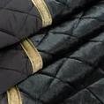 EUROFIRANY PREMIUM narzuta welwetowa KRISTIN zdobiona błyszczącą pasmanterią pikowana metodą tradycyjnego szycia - 220 x 240 cm - czarny 3