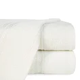 EUROFIRANY CLASSIC Ręcznik LORI z bordiurą podkreśloną błyszczącą nicią - 50 x 90 cm - kremowy 1
