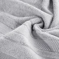 Ręcznik z żakardową bordiurą w geometrycznym stylu - 30 x 50 cm - srebrny 4