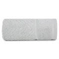 REINA LINE Ręcznik z bawełny zdobiony wzorem w zygzaki z gładką bordiurą - 50 x 90 cm - srebrny 3