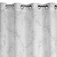 Zasłona FIORE z półprzezroczystej matowej tkaniny z graficznym kwiatowym motywem - 140 x 250 cm - biały 6