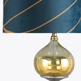 LIMITED COLLECTION Lampa stojąca LOTOS 2 ze szklaną ozdobą z efektem ombre i welwetowym abażurem HARMONIA TURKUSU - ∅ 43 x 157 cm - turkusowy 5