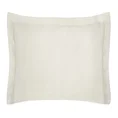 NOVA COLOUR Poszewka na poduszkę bawełniana z satynowym połyskiem i ozdobną kantą - 70 x 80 cm - beżowy 1