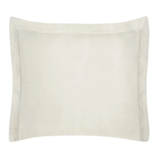 NOVA COLOUR Poszewka na poduszkę bawełniana z satynowym połyskiem i ozdobną kantą - 70 x 80 cm - beżowy