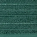 Ręcznik z welurową bordiurą przetykaną błyszczącą nicią - 70 x 140 cm - butelkowy zielony 2