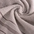 Ręcznik bawełniany KORAL z bordiurą podkreśloną  żakardowymi paseczkami - 30 x 50 cm - pudrowy róż 5