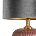 Lampa dekoracyjna  MARITA z welwetowym abażurem - ∅ 33 x 50 cm - stalowy 2