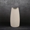 Wazon ceramiczny RISO z efektem rosy - 12 x 7 x 26 cm - kremowy 1