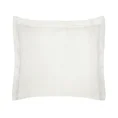 NOVA COLOUR Poszewka na poduszkę bawełniana z satynowym połyskiem i ozdobną kantą - 50 x 60 cm - kremowy 1