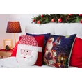 Poszewka świąteczna MORYS z aplikacją z trójwymiarowym Mikołajem - 40 x 40 cm - biały 2