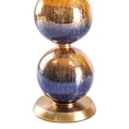 Lampa stołowa SABRINA na szklanej podstawie ze złoto-granatowego szkła z welwetowym abażurem - ∅ 36 x 61 cm - musztardowy 4