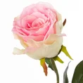 RÓŻA kwiat sztuczny dekoracyjny z płatkami z jedwabistej tkaniny - ∅ 7 x 63 cm - różowy 1