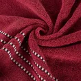 Ręcznik bawełniany FIORE z ozdobnym stebnowaniem - 50 x 90 cm - czerwony 5