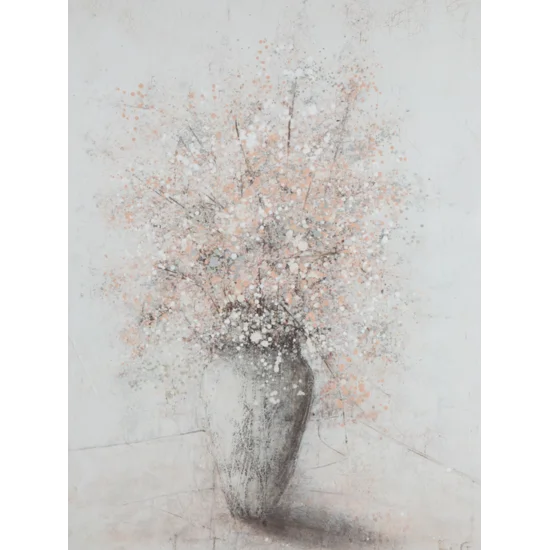 Obraz BUKIET  ręcznie malowany na płótnie - 60 x 80 cm - różowy