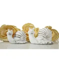 Figurka dekoracyjna ślimak w stylu shabby chic o przecieranych brzegach - 21 x 14 x 12 cm - biały 6