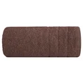 Ręcznik RENI o klasycznym designie z bordiurą w formie trzech tkanych paseczków - 50 x 90 cm - brązowy 3