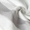 EUROFIRANY CLASSIC Ręcznik SYLWIA 2 z żakardową bordiurą z falującym wzorem - 70 x 140 cm - biały 5