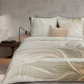 EVA MINGE Komplet pościeli SOPHIA z najwyższej jakości makosatyny bawełnianej z designerskim nadrukiem i logo - 220 x 200 cm - biały 1