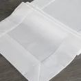 DIVA LINE Bieżnik jednokolorowy z tkaniny z połyskiem obszyty szeroką kantą - 40 x 200 cm - biały 1