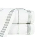Ręcznik z bordiurą w formie sznurka - 70 x 140 cm - biały 1