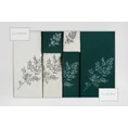 Komplet ręczników z haftowanymi gałązkami w kartonowym opakowaniu - 53 x 37 x 11 cm - kremowy 1
