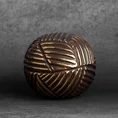 Kula ceramiczna EMMI z wytłaczanym geometrycznym wzorem - ∅ 9 x 9 cm - czarny 1