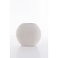 Wazon ceramiczny RISO z efektem rosy - 30 x 12 x 27 cm - kremowy 1