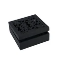 Dekoracyjna szkatułka na biżuterię FIORE - 16 x 16 x 6 - czarny 3