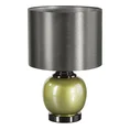 Lampa stołowa MERRY z podstawą łączącą szkło i metal oraz welwetowym abażurem - ∅ 30 x 47 cm - oliwkowy 3